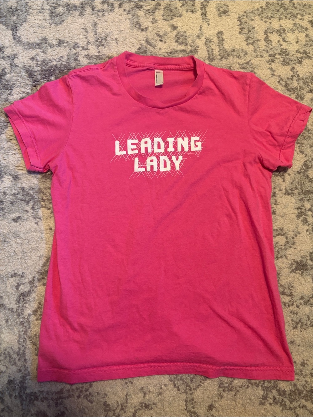 American Apparel Hot Pink "Leading Lady" Graphic Tee